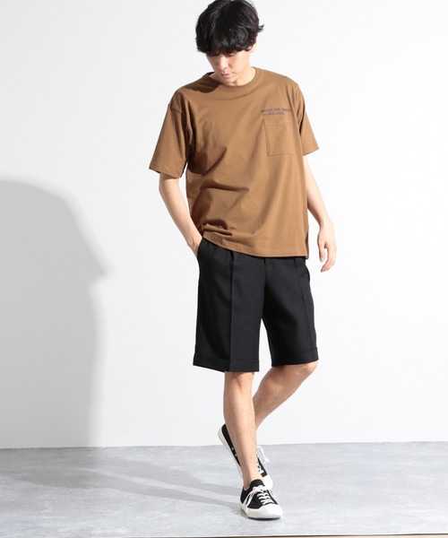 LAKOLE（ラコレ）の「レタリングポケットTシャツ / LAKOLE（Tシャツ/カットソー・メンズ・ホワイト/ブラック/ブラウン/ベージュ/ライトグリーン・MEDIUM/LARGE）」の8枚目の写真