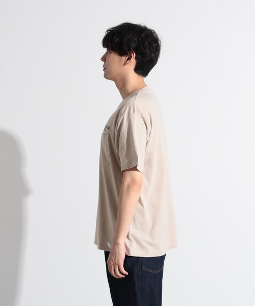 LAKOLE（ラコレ）の「レタリングポケットTシャツ / LAKOLE（Tシャツ/カットソー・メンズ・ホワイト/ブラック/ブラウン/ベージュ/ライトグリーン・MEDIUM/LARGE）」の12枚目の写真