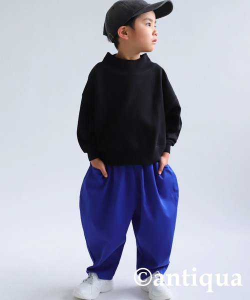 antiqua（アンティカ）の「ハイネックリブトップス（Tシャツ/カットソー・キッズ・チョコ/ブラウン系その他/ナチュラル/グリーン系その他/ブルー系その他/ピンク系その他/パープル/ブラック・2/4/3/5）」の10枚目の写真