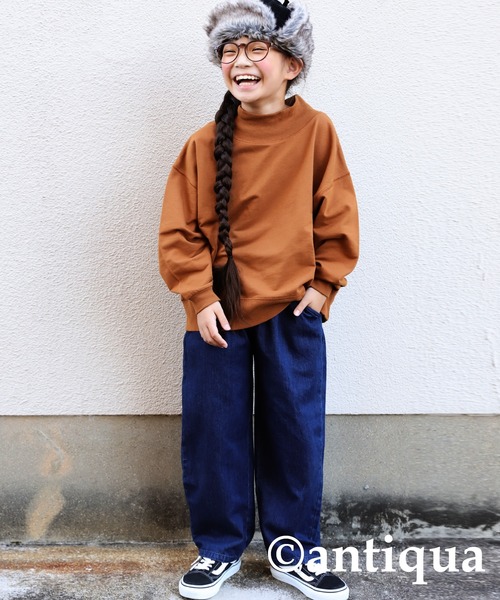 antiqua（アンティカ）の「ハイネックリブトップス（Tシャツ/カットソー・キッズ・チョコ/ブラウン系その他/ナチュラル/グリーン系その他/ブルー系その他/ピンク系その他/パープル/ブラック・2/4/3/5）」の20枚目の写真