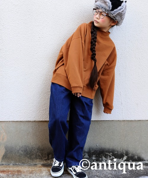 antiqua（アンティカ）の「ハイネックリブトップス（Tシャツ/カットソー・キッズ・チョコ/ブラウン系その他/ナチュラル/グリーン系その他/ブルー系その他/ピンク系その他/パープル/ブラック・2/4/3/5）」の22枚目の写真