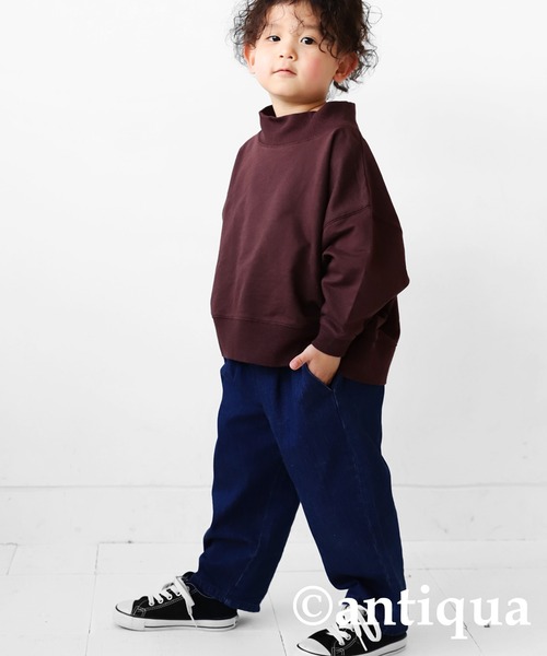 antiqua（アンティカ）の「ハイネックリブトップス（Tシャツ/カットソー・キッズ・チョコ/ブラウン系その他/ナチュラル/グリーン系その他/ブルー系その他/ピンク系その他/パープル/ブラック・2/4/3/5）」の13枚目の写真