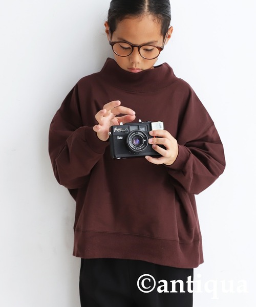 antiqua（アンティカ）の「ハイネックリブトップス（Tシャツ/カットソー・キッズ・チョコ/ブラウン系その他/ナチュラル/グリーン系その他/ブルー系その他/ピンク系その他/パープル/ブラック・2/4/3/5）」の16枚目の写真