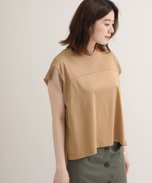 Gready Brilliant Sラッセルレース切替フレンチスリーブカットソー