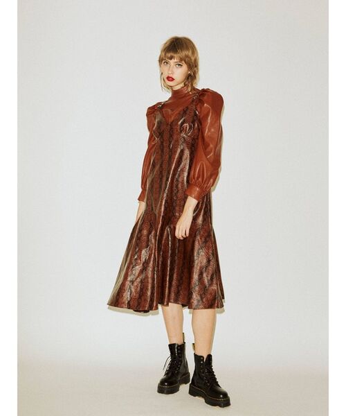 jouetie（ジュエティ）の「アシメキャミワンピース（ワンピース・レディース・ブラック/グリーン/その他1・MEDIUM）」の3枚目の写真