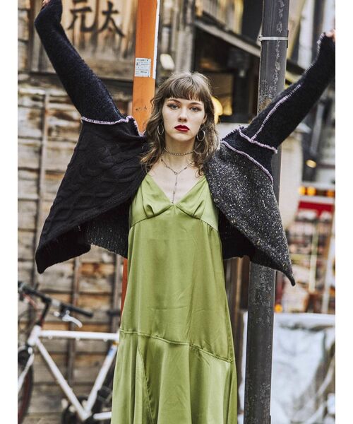 jouetie（ジュエティ）の「アシメキャミワンピース（ワンピース・レディース・ブラック/グリーン/その他1・MEDIUM）」の8枚目の写真