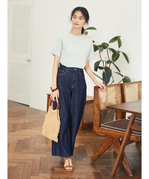 CRAFT STANDARD BOUTIQUE（クラフトスタンダードブティック）の「クロップドキックフレアデニムパンツ〇（デニムパンツ・レディース・インディゴブルー/ワンウォッシュ・S/M/L）」の9枚目の写真