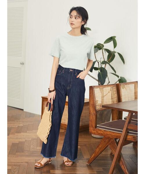 CRAFT STANDARD BOUTIQUE（クラフトスタンダードブティック）の「クロップドキックフレアデニムパンツ〇（デニムパンツ・レディース・インディゴブルー/ワンウォッシュ・S/M/L）」の10枚目の写真