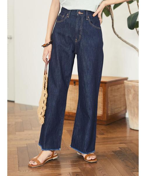 CRAFT STANDARD BOUTIQUE（クラフトスタンダードブティック）の「クロップドキックフレアデニムパンツ〇（デニムパンツ・レディース・インディゴブルー/ワンウォッシュ・S/M/L）」の2枚目の写真