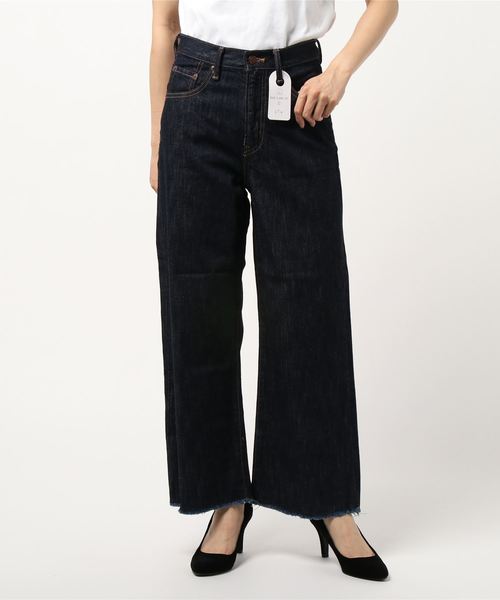 CRAFT STANDARD BOUTIQUE（クラフトスタンダードブティック）の「クロップドキックフレアデニムパンツ〇（デニムパンツ・レディース・インディゴブルー/ワンウォッシュ・S/M/L）」の4枚目の写真