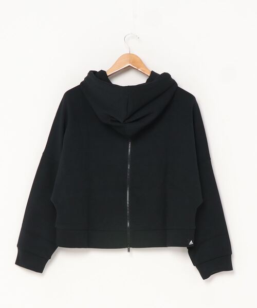 adidas（アディダス）の「アディダスadidas WURBANバックジップフーディ（パーカー・レディース・ブラック/ホワイト・XL/M/S/L）」の3枚目の写真