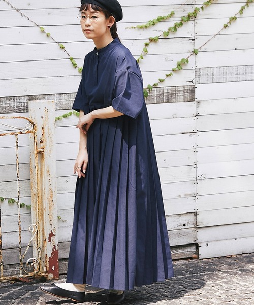 and R（アンドアール）の「半袖プリーツワンピース（ワンピース）」 - WEAR