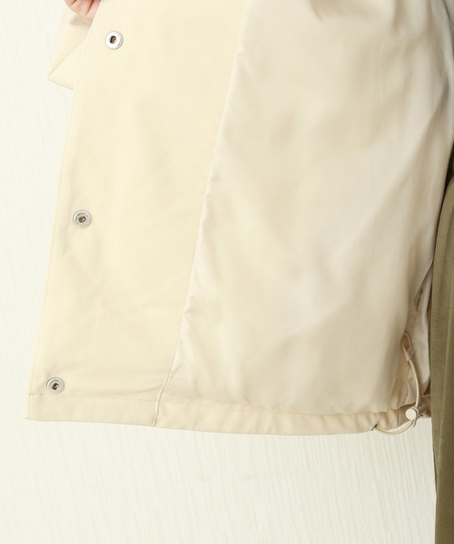 n'ee-ne（ネーネ）の「シームレスダウン ノーカラージャケット（ダウンジャケット/コート・レディース・ベージュ/ネイビー/アイボリー/ブラック/モカ/グレー・M/L）」の19枚目の写真