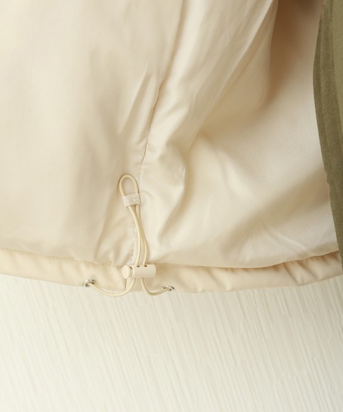 n'ee-ne（ネーネ）の「シームレスダウン ノーカラージャケット（ダウンジャケット/コート・レディース・ベージュ/ネイビー/アイボリー/ブラック/モカ/グレー・M/L）」の15枚目の写真