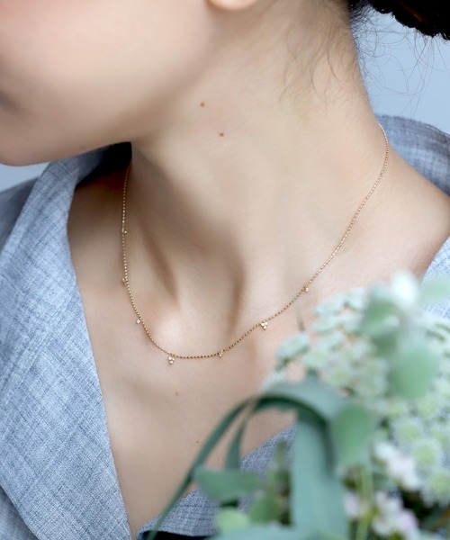 【ハルタ】SIENA ROSE 5粒ネックレス[シャンパン] s5600007n-0y.jpg