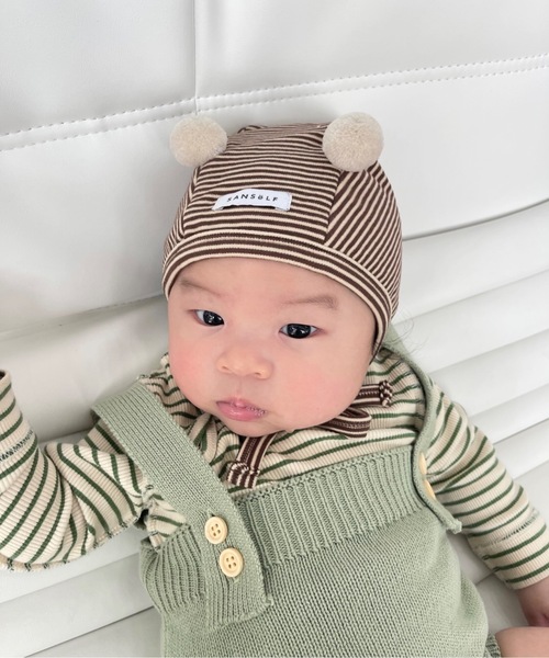 SANSeLF(サンセルフ)の「bonbon bear cap 【SANSeLF】sank6(その他ベビー用品・キッズ・ブラウン/アイボリー/ライトブラウン/ブラック/ブラウン系その他/オレンジ/グレー・S)」の6枚目の写真