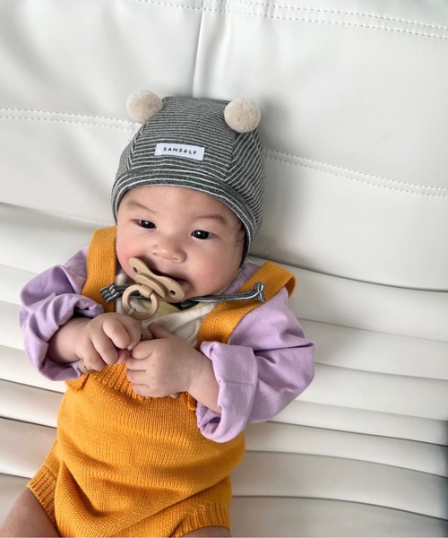 SANSeLF(サンセルフ)の「bonbon bear cap 【SANSeLF】sank6(その他ベビー用品・キッズ・ブラウン/アイボリー/ライトブラウン/ブラック/ブラウン系その他/オレンジ/グレー・S)」の3枚目の写真