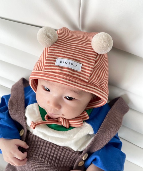 SANSeLF(サンセルフ)の「bonbon bear cap 【SANSeLF】sank6(その他ベビー用品・キッズ・ブラウン/アイボリー/ライトブラウン/ブラック/ブラウン系その他/オレンジ/グレー・S)」の7枚目の写真