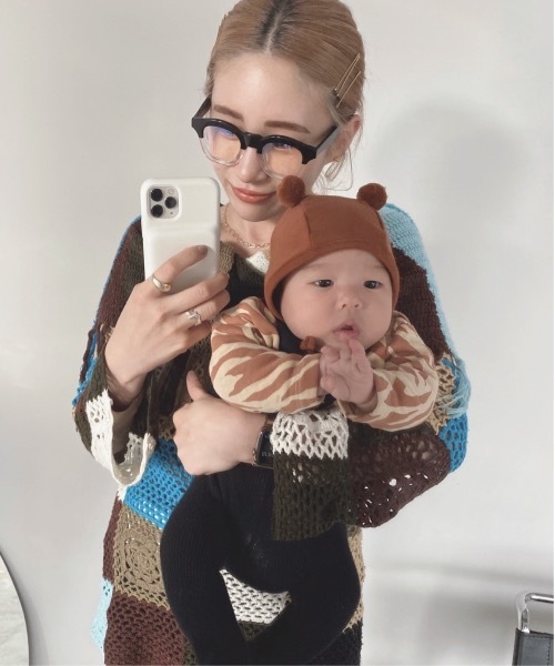 SANSeLF(サンセルフ)の「bonbon bear cap 【SANSeLF】sank6(その他ベビー用品・キッズ・ブラウン/アイボリー/ライトブラウン/ブラック/ブラウン系その他/オレンジ/グレー・S)」の8枚目の写真