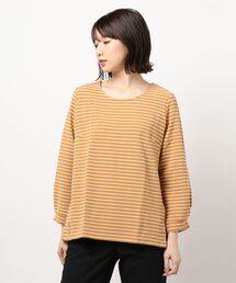 【大きいサイズ】リップルボーダープルオーバー