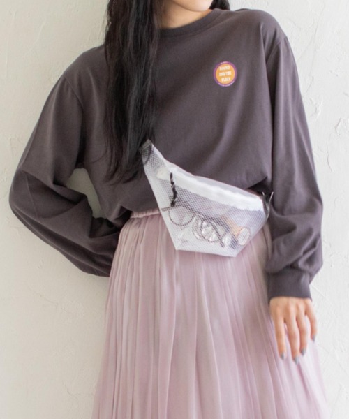 Mysa&Liina（ミーサリーナ）の「プリント入りBIGロンT（Tシャツ/カットソー・レディース・ブルー/チャコールグレー/ベージュ/オフホワイト・M）」の3枚目の写真