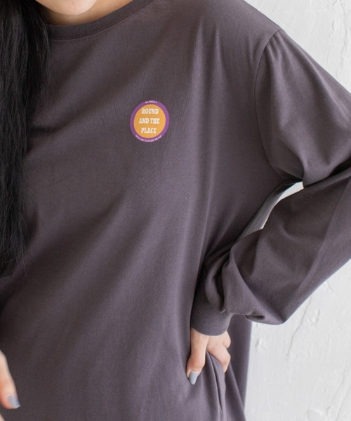 Mysa&Liina（ミーサリーナ）の「プリント入りBIGロンT（Tシャツ/カットソー・レディース・ブルー/チャコールグレー/ベージュ/オフホワイト・M）」の17枚目の写真