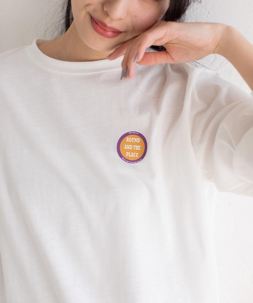 Mysa&Liina（ミーサリーナ）の「プリント入りBIGロンT（Tシャツ/カットソー・レディース・ブルー/チャコールグレー/ベージュ/オフホワイト・M）」の10枚目の写真