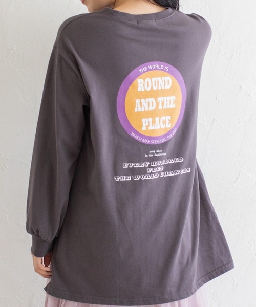 Mysa&Liina（ミーサリーナ）の「プリント入りBIGロンT（Tシャツ/カットソー・レディース・ブルー/チャコールグレー/ベージュ/オフホワイト・M）」の16枚目の写真