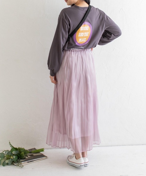 Mysa&Liina（ミーサリーナ）の「プリント入りBIGロンT（Tシャツ/カットソー・レディース・ブルー/チャコールグレー/ベージュ/オフホワイト・M）」の13枚目の写真