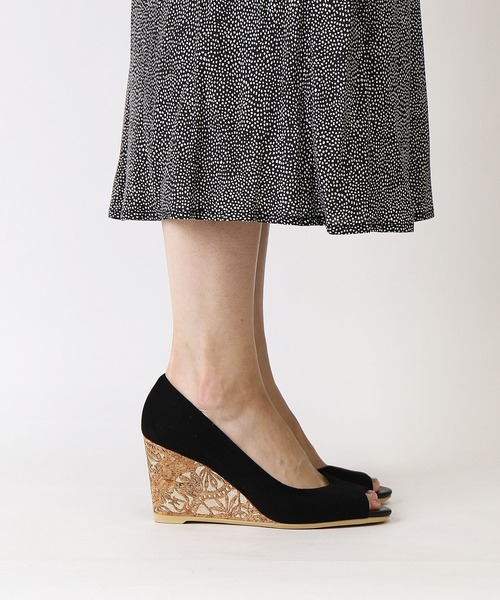 artemis by DIANA(アルテミスバイダイアナ)の「オープントゥウェッジパンプス(パンプス・レディース・ブラック/グレー・23.0cm/23.5cm/25.0cm/24.0cm/24.5cm/22.5cm/22.0cm)」の7枚目の写真