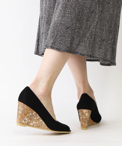 artemis by DIANA(アルテミスバイダイアナ)の「オープントゥウェッジパンプス(パンプス・レディース・ブラック/グレー・23.0cm/23.5cm/25.0cm/24.0cm/24.5cm/22.5cm/22.0cm)」の9枚目の写真