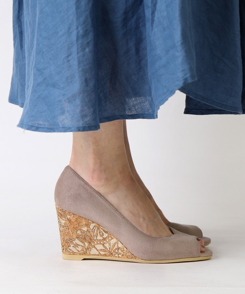 artemis by DIANA(アルテミスバイダイアナ)の「オープントゥウェッジパンプス(パンプス・レディース・ブラック/グレー・23.0cm/23.5cm/25.0cm/24.0cm/24.5cm/22.5cm/22.0cm)」の10枚目の写真