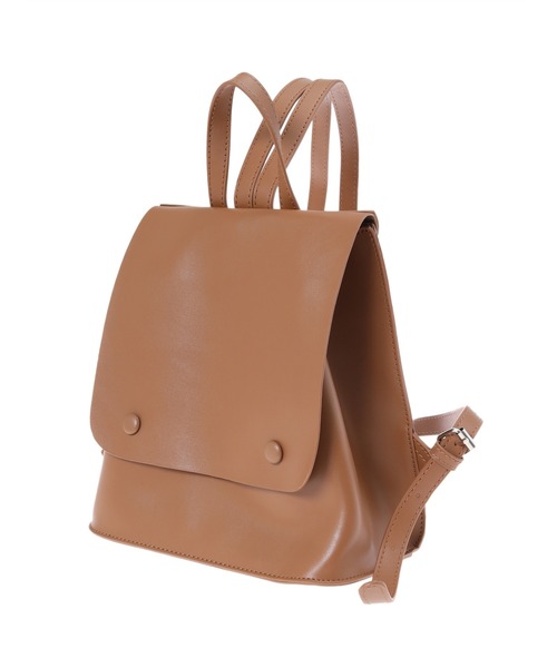 Edit Sheen（エディットシーン）の「ダブルクルミボタンスムースリュック（バックパック/リュック・レディース・ブラック/キャメル・FREE）」の8枚目の写真