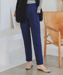 ノーマルorパール付き 前開きバックゴムベーシックテーパードパンツ