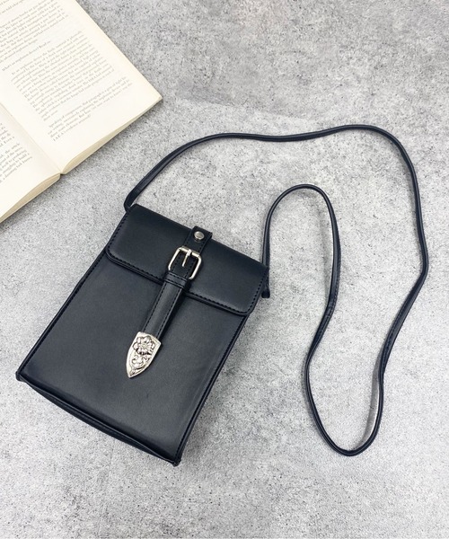 PairPair(ペアペア)の「ベルト付きスクエアショルダーバッグ(ショルダーバッグ・レディース・ブラック・FREE)」の7枚目の写真