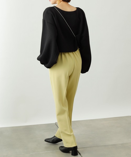 COLONY 2139（コロニートゥーワンスリーナイン）の「エアリーダンボールショート丈プルオーバー（Tシャツ/カットソー・レディース・ミント/ブラック/オフホワイト・FREE）」の21枚目の写真