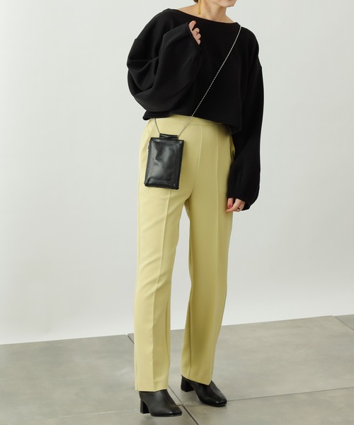 COLONY 2139（コロニートゥーワンスリーナイン）の「エアリーダンボールショート丈プルオーバー（Tシャツ/カットソー・レディース・ミント/ブラック/オフホワイト・FREE）」の22枚目の写真