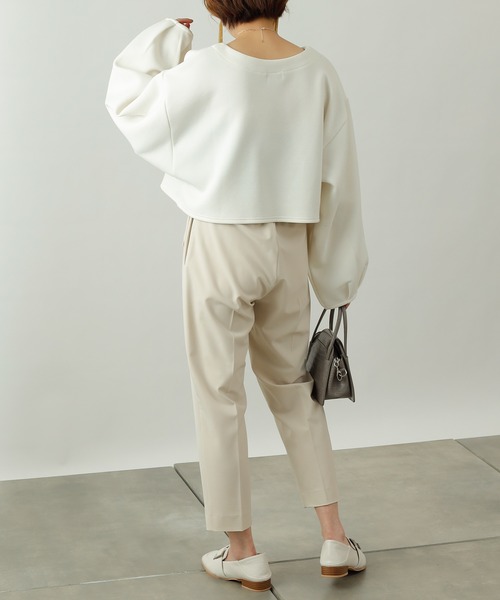 COLONY 2139（コロニートゥーワンスリーナイン）の「エアリーダンボールショート丈プルオーバー（Tシャツ/カットソー・レディース・ミント/ブラック/オフホワイト・FREE）」の12枚目の写真