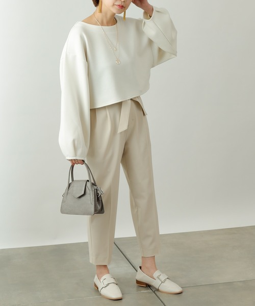 COLONY 2139（コロニートゥーワンスリーナイン）の「エアリーダンボールショート丈プルオーバー（Tシャツ/カットソー・レディース・ミント/ブラック/オフホワイト・FREE）」の14枚目の写真