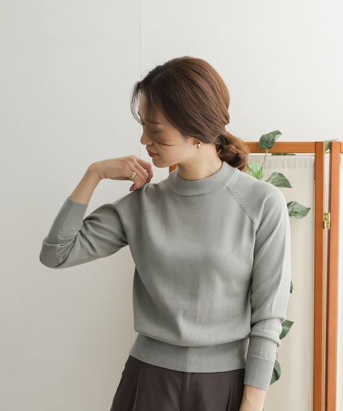 URBAN RESEARCH DOORS - コットンプルオーバーニット  IVORY セール】オーガニックコットンクルーネックプルオーバー（ニット
