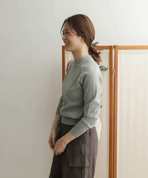 URBAN RESEARCH DOORS - コットンプルオーバーニット  IVORY セール】オーガニックコットンクルーネックプルオーバー（ニット