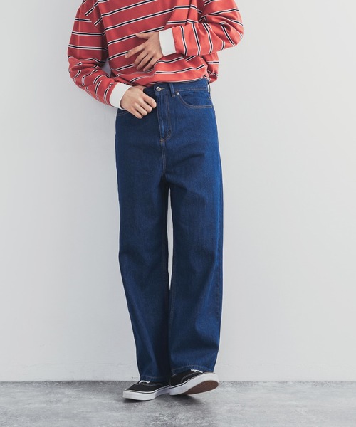 Rocky Monroe(ロッキーモンロー)の「ライトオンス ハイライズワイドデニムパンツ(デニムパンツ・メンズ・ブラック/インディゴブルー/ワンウォッシュ/キナリ・S/M/L)」の4枚目の写真