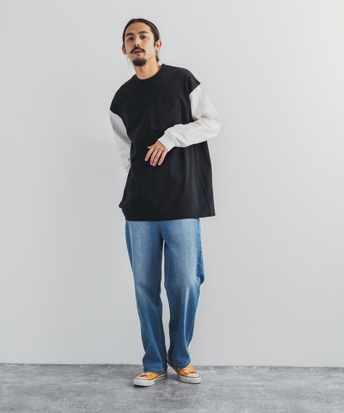 Rocky Monroe(ロッキーモンロー)の「ライトオンス ハイライズワイドデニムパンツ(デニムパンツ・メンズ・ブラック/インディゴブルー/ワンウォッシュ/キナリ・S/M/L)」の15枚目の写真