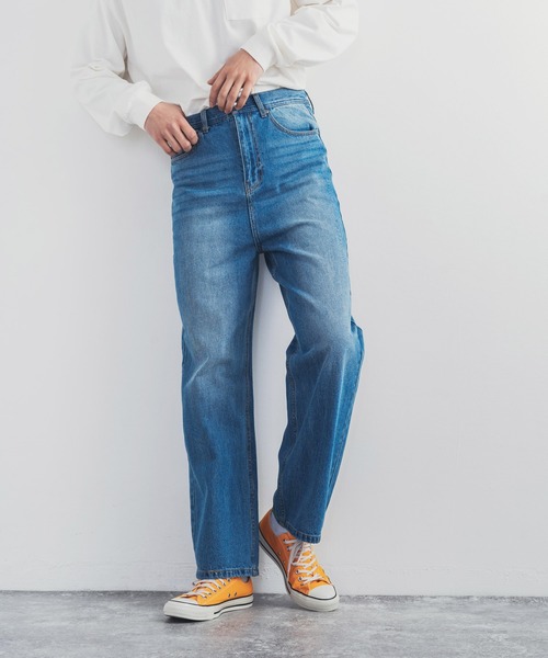 Rocky Monroe(ロッキーモンロー)の「ライトオンス ハイライズワイドデニムパンツ(デニムパンツ・メンズ・ブラック/インディゴブルー/ワンウォッシュ/キナリ・S/M/L)」の18枚目の写真