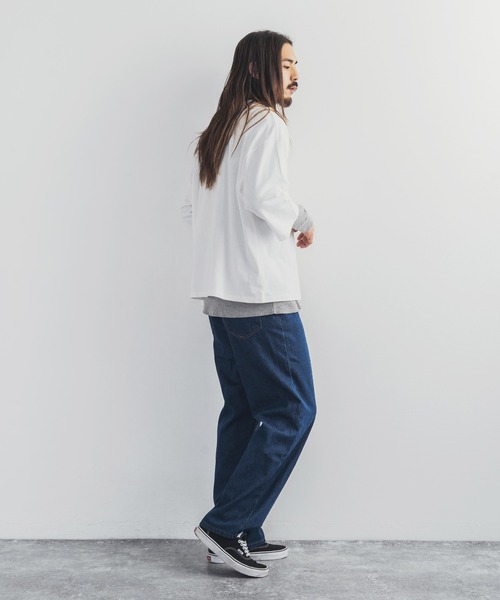 Rocky Monroe(ロッキーモンロー)の「ライトオンス ハイライズワイドデニムパンツ(デニムパンツ・メンズ・ブラック/インディゴブルー/ワンウォッシュ/キナリ・S/M/L)」の21枚目の写真