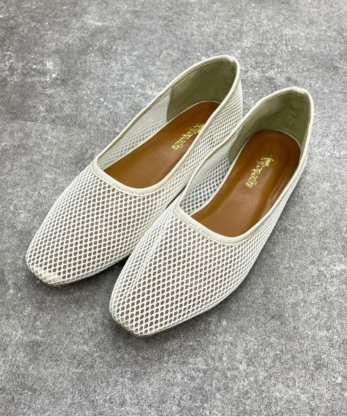 apres jour mignon(アプレジュールミニョン)の「アソートメッシュフラットパンプス【ZOZOTOWN限定アイテム】(パンプス・レディース・ダークブラウン/ライトベージュ/ミント/ブラック/アイボリー・LARGE/MEDIUM/X-LARGE/SMALL)」の2枚目の写真