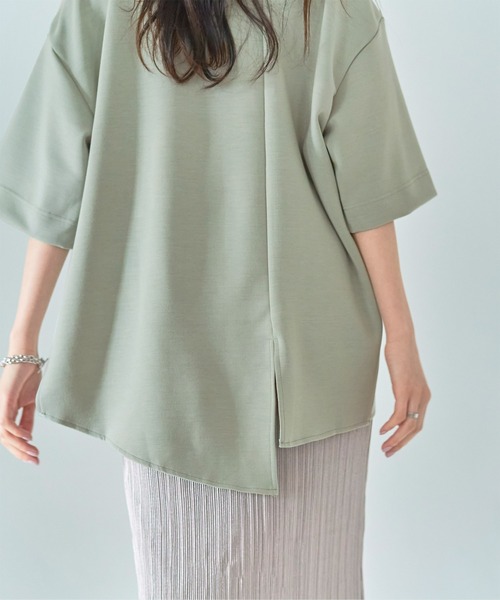 titivate(ティティベイト)の「ショルダースリットハーフスリーブプルオーバー(Tシャツ/カットソー・レディース・ライトグリーン/グレイッシュベージュ/ブラック/オフホワイト・M)」の22枚目の写真