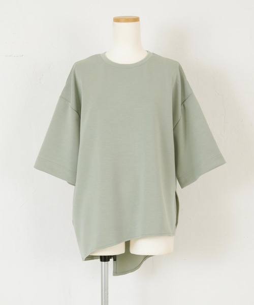 titivate(ティティベイト)の「ショルダースリットハーフスリーブプルオーバー(Tシャツ/カットソー・レディース・ライトグリーン/グレイッシュベージュ/ブラック/オフホワイト・M)」の15枚目の写真