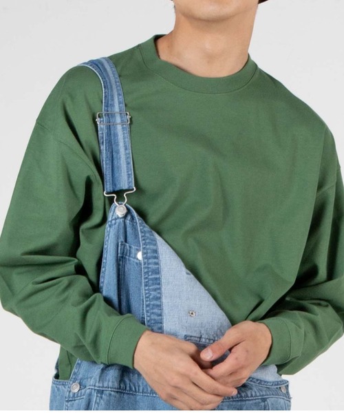 WEGO(ウィゴー)の「WEGO/ヘビーウエイトビッグシルエットロングTシャツ(Tシャツ/カットソー・メンズ・ホワイト/パープル/カーキ/スミクロ/ブルー系その他/オートミール/ホワイト系その他5・SMALL/MEDIUM/LARGE)」の1枚目の写真