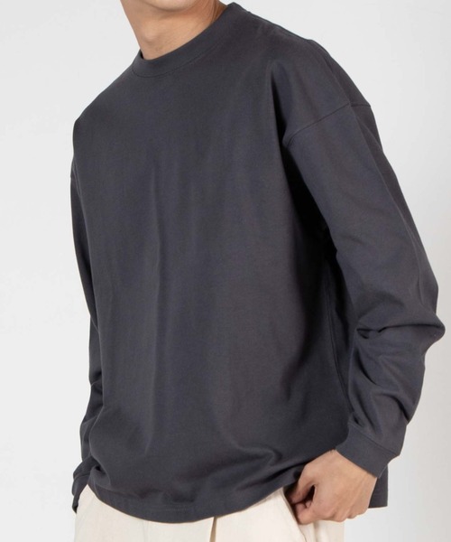 WEGO(ウィゴー)の「WEGO/ヘビーウエイトビッグシルエットロングTシャツ(Tシャツ/カットソー・メンズ・ホワイト/パープル/カーキ/スミクロ/ブルー系その他/オートミール/ホワイト系その他5・SMALL/MEDIUM/LARGE)」の4枚目の写真